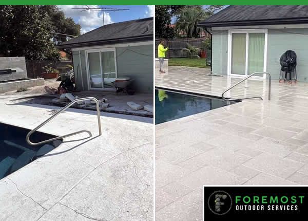 Pool Deck Paving Installation